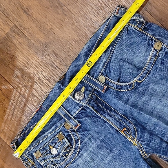 Sz33 True Religion Joey Big T Flare Jeans 100% Cotton - Picture 8 of 16